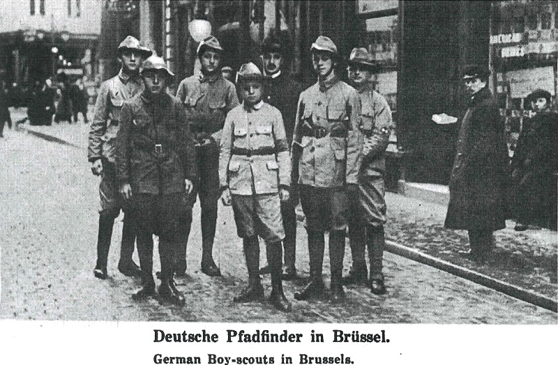 Pfadfinder in Brussel, 1915