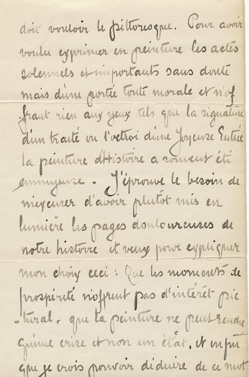 Brief von Jacques de Lalaing an einen Senator