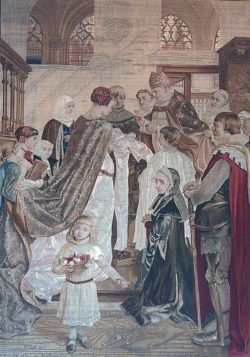 tapisserie - le baptme de Philippe, fils de Jacques Van Artevelde