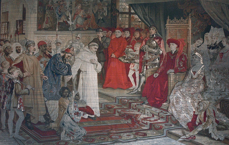Wandteppich - Philipp der Gute empfing an seinem Hof eine Delegation aus dem Osten