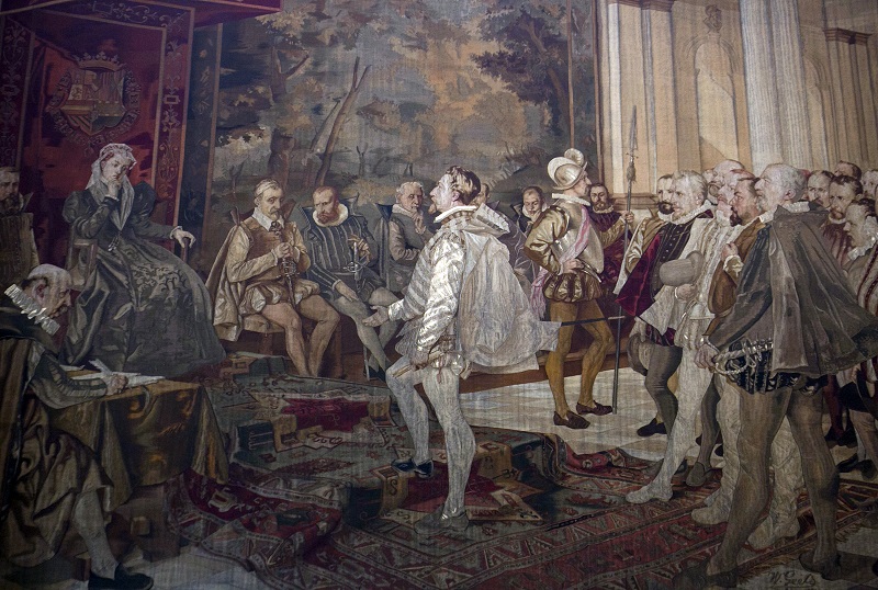 tapestry - Margarete von Parma empfing eine Delegation von Adeligen